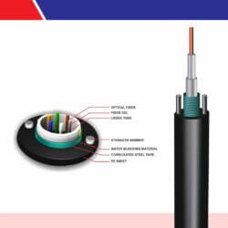 96 core Single Mode Armoured Fiber Optic Cable G652d